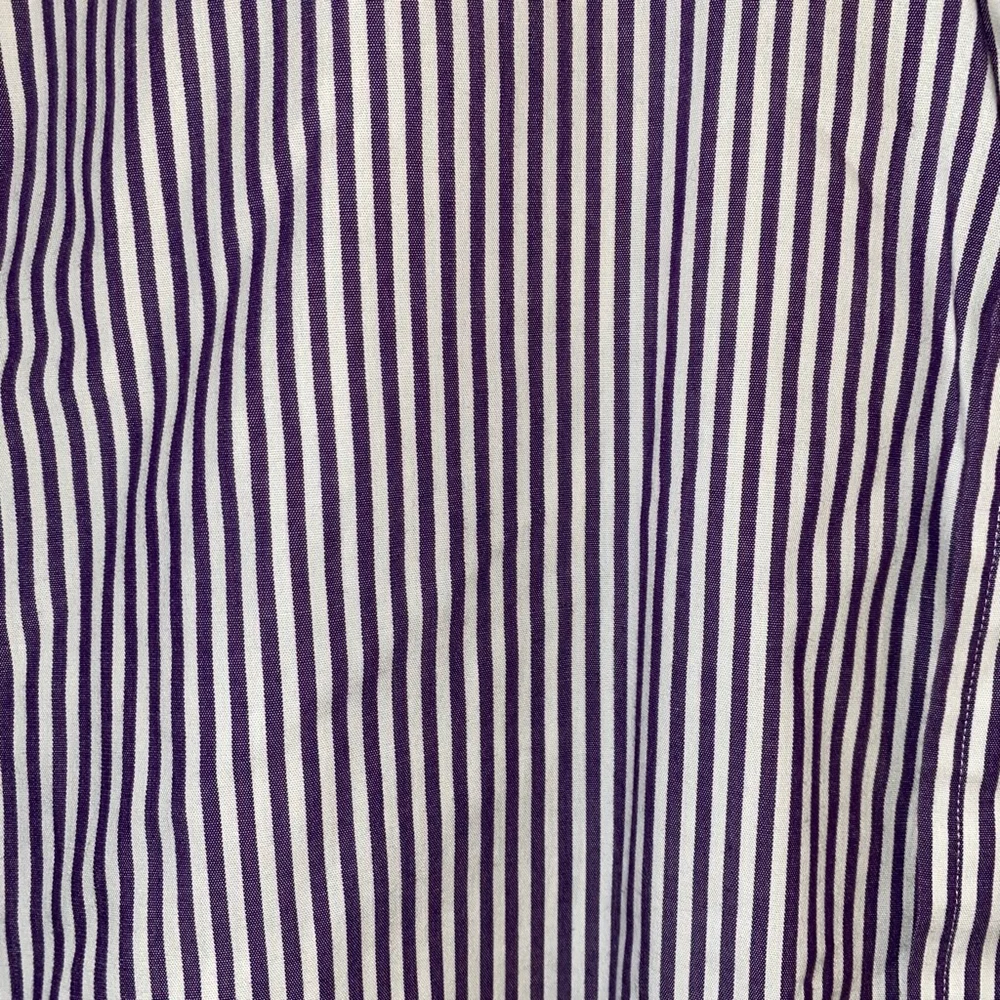 Men’s AMERICAN LIVING 100% Cotton Button Down Shirt XL Purple & White Striped